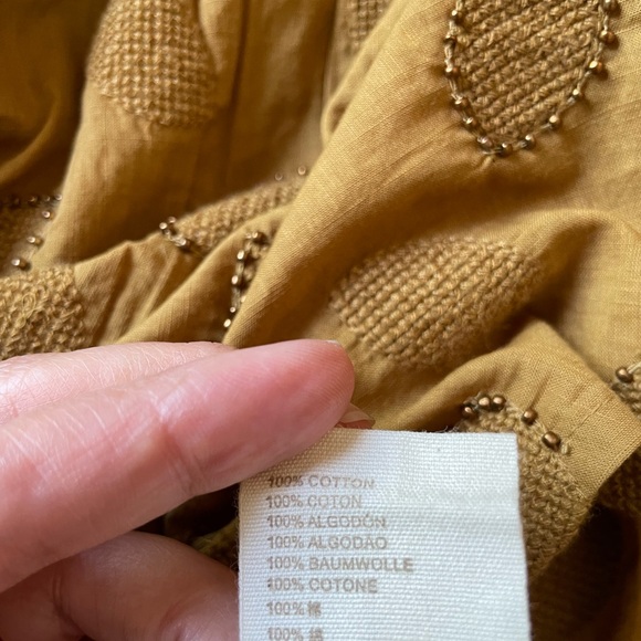 NWOT Anthropologie beaded blouse by Let Me Be / size 4 P / 100% cotton - Picture 7 of 7